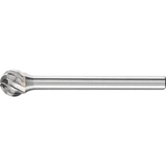 PFERD - SD-51, 1/4" Cut Diam, 1/8" Shank Diam, Carbide Inox Cut Ball Burr - Exact Tooling
