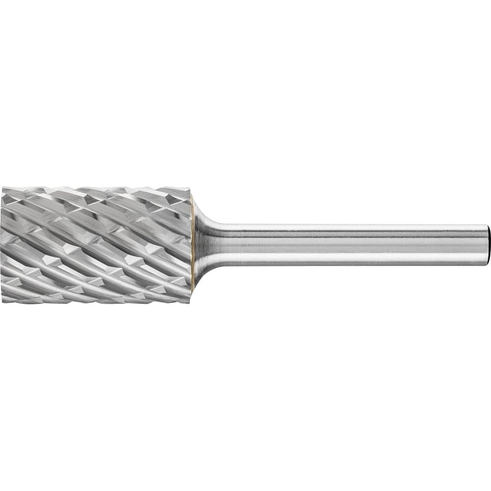 PFERD - SA-6, 5/8" Cut Diam, 1/4" Shank Diam, Carbide No End Cut Cylinder Burr - Exact Tooling