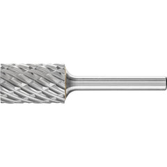 PFERD - SA-6, 5/8" Cut Diam, 1/4" Shank Diam, Carbide No End Cut Cylinder Burr - Exact Tooling