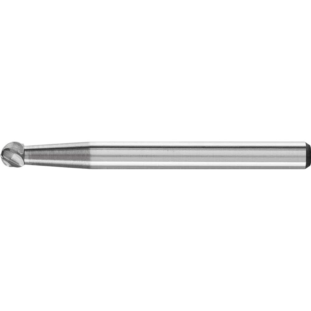 PFERD - SD-42, 1/8" Cut Diam, 1/8" Shank Diam, Carbide Aluma Cut Ball Burr - Exact Tooling