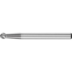 PFERD - SD-42, 1/8" Cut Diam, 1/8" Shank Diam, Carbide Aluma Cut Ball Burr - Exact Tooling