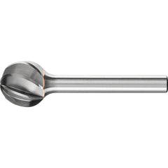 PFERD - SD-6, 5/8" Cut Diam, 1/4" Shank Diam, Carbide Aluma Cut Ball Burr - Exact Tooling