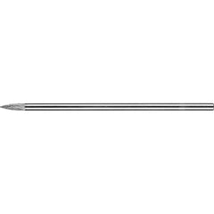 PFERD - SG-1L6, 1/4" Cut Diam, 1/4" Shank Diam, Carbide Double Cut Tree with Pointed End Burr - Exact Tooling