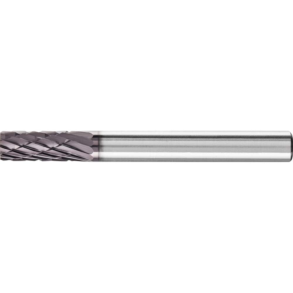 PFERD - SA-1, 1/4" Cut Diam, 1/4" Shank Diam, Carbide Double Cut Cylinder Burr - Exact Tooling
