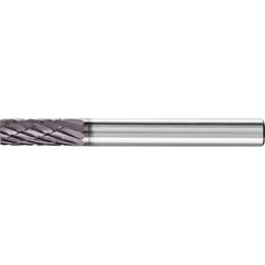 PFERD - SA-1, 1/4" Cut Diam, 1/4" Shank Diam, Carbide Double Cut Cylinder Burr - Exact Tooling