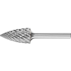 PFERD - SG-6, 5/8" Cut Diam, 1/4" Shank Diam, Carbide End Cut Tree with Pointed End Burr - Exact Tooling