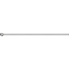 PFERD - SD-5L6, 1/2" Cut Diam, 1/4" Shank Diam, Carbide Double Cut Ball Burr - Exact Tooling