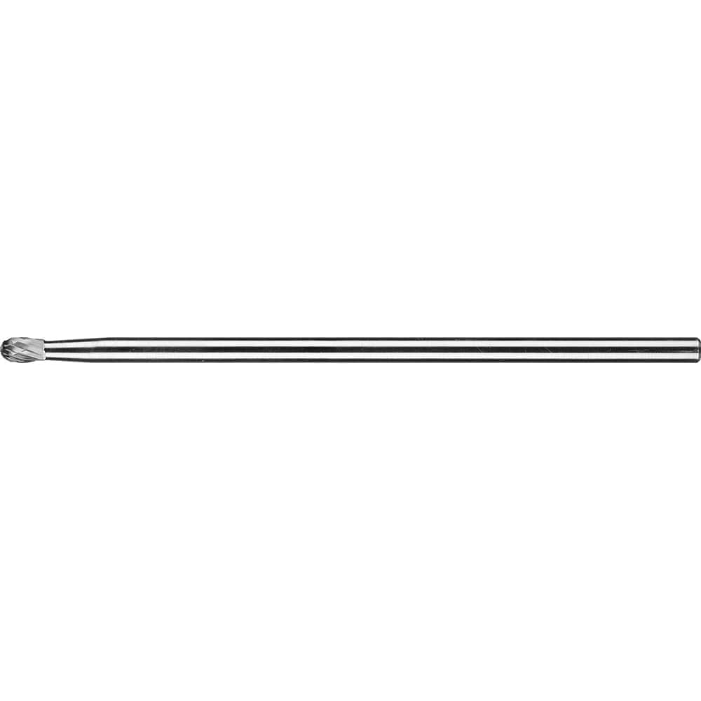 PFERD - SE-1L6, 1/4" Cut Diam, 1/4" Shank Diam, Carbide Double Cut Oval Burr - Exact Tooling