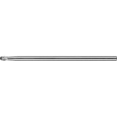 PFERD - SE-1L6, 1/4" Cut Diam, 1/4" Shank Diam, Carbide Double Cut Oval Burr - Exact Tooling