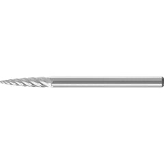 PFERD - SG-41, 1/8" Cut Diam, 1/8" Shank Diam, Carbide Inox Cut Tree with Pointed End Burr - Exact Tooling
