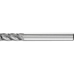 PFERD - SB-1, 1/4" Cut Diam, 1/4" Shank Diam, Carbide Aluma Cut End Cut Cylinder with End Cut Burr - Exact Tooling