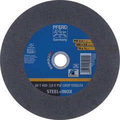 PFERD - Cutoff Wheels; Tool Compatibility: Chop Saw ; Wheel Diameter (Inch): 16 ; Wheel Thickness (Inch): 1/8 ; Abrasive Material: Aluminum Oxide ; Maximum RPM: 3800.000 ; Grit: 36 - Exact Tooling