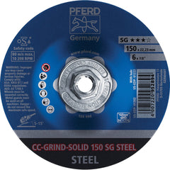 PFERD - Depressed-Center Wheels; Hole Thread Size: 5/8-11 ; Connector Type: Arbor ; Wheel Type Number: Type 1 ; Abrasive Material: Steel ; Maximum RPM: 10200.000 ; Tool Compatibility: Angle Grinders - Exact Tooling