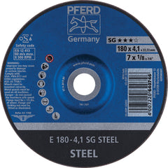 PFERD - Depressed-Center Wheels; Hole Size (Inch): 7/8 ; Connector Type: Arbor ; Wheel Type Number: Type 27 ; Abrasive Material: Aluminum Oxide ; Maximum RPM: 8500.000 ; Bond Type: Resinoid - Exact Tooling