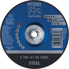PFERD - Depressed-Center Wheels; Hole Thread Size: 5/8-11 ; Connector Type: Arbor ; Wheel Type Number: Type 27 ; Abrasive Material: Aluminum Oxide ; Maximum RPM: 8500.000 ; Bond Type: Resinoid - Exact Tooling
