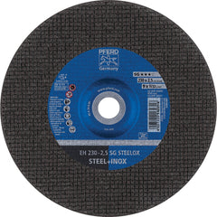 PFERD - Depressed-Center Wheels; Hole Size (Inch): 7/8 ; Connector Type: Arbor ; Wheel Type Number: Type 1 ; Abrasive Material: Aluminum Oxide ; Maximum RPM: 6600.000 ; Bond Type: Resinoid - Exact Tooling