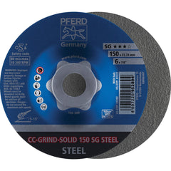 PFERD - Depressed-Center Wheels; Hole Size (Inch): 7/8 ; Connector Type: Arbor ; Wheel Type Number: Type 1 ; Abrasive Material: Steel ; Maximum RPM: 10200.000 ; Tool Compatibility: Angle Grinders - Exact Tooling