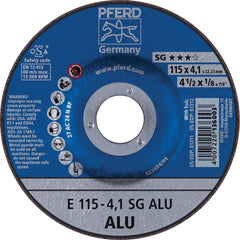 PFERD - Depressed-Center Wheels; Hole Size (Inch): 7/8 ; Connector Type: Arbor ; Wheel Type Number: Type 27 ; Abrasive Material: Aluminum Oxide/Silicon Carbide ; Maximum RPM: 13300.000 ; Grit: 24 - Exact Tooling