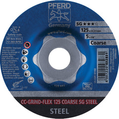 PFERD - Depressed-Center Wheels; Grade: Coarse ; Hole Size (Inch): 7/8 ; Connector Type: Arbor ; Wheel Type Number: Type 1 ; Abrasive Material: Steel ; Maximum RPM: 12200.000 - Exact Tooling