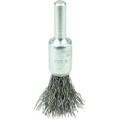 3/8″ Steel Fill Crimped Wire End Brush, .0118″ Steel Fill - Exact Tooling