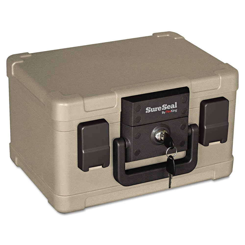 FireKing - Safes; Type: Personal Safe ; Internal Width (Inch): 9-39/64 ; Internal Height (Inch): 4-1/2 ; Internal Depth (Inch): 6 ; External Width (Inch): 12-13/64 ; External Height (Inch): 7-19/64 - Exact Tooling