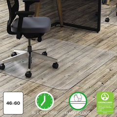 Deflect-o - Chair Mats; Style: Straight Edge ; Shape: Rectangular ; Width (Inch): 46 ; Length (Inch): 60 ; Lip Cutout Size: No Lip (Inch) - Exact Tooling
