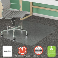 Deflect-o - Chair Mats; Style: Straight Edge ; Shape: Rectangular ; Width (Inch): 46 ; Length (Inch): 60 ; Lip Cutout Size: No Lip (Inch) - Exact Tooling