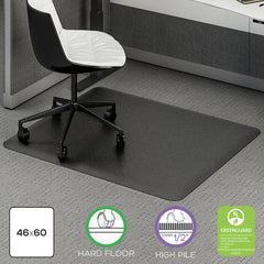 Deflect-o - Chair Mats; Style: Beveled Edge ; Shape: Rectangular ; Width (Inch): 60 ; Length (Inch): 46 ; Lip Cutout Size: No Lip (Inch) - Exact Tooling