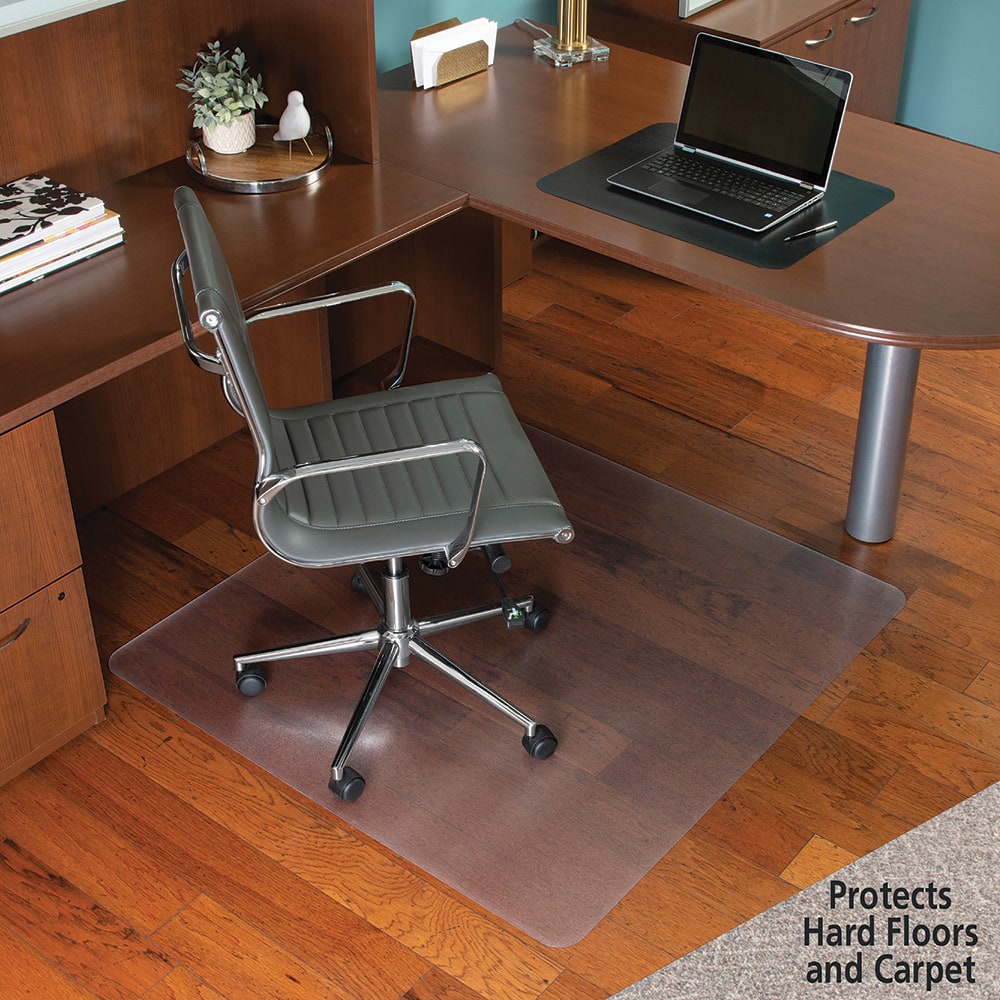 ES Robbins - Chair Mats; Style: Straight Edge ; Shape: Rectangular ; Width (Inch): 46 ; Length (Inch): 48 ; Lip Cutout Size: No Lip (Inch) - Exact Tooling