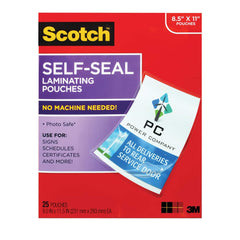 3M - Plastic Pouches; Height (Inch): 11-1/2 ; Width (Inch): 9 ; Type: Laminating Pouch ; Number of Pieces: 200.000 - Exact Tooling