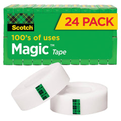3M - Packing Tape; Tape Type: Transparent ; Color: Transparent ; Adhesive Material: Acrylic ; Width (Inch): 0.75 ; Width (mm): 19.00 ; Length: 1000" - Exact Tooling