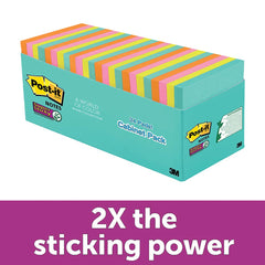 3M - Note Pads, Writing Pads & Notebooks; Writing Pads & Notebook Type: Desk Pad ; Size: 3" x 3" ; Number of Sheets: 70 ; Color: Multi-Color - Exact Tooling