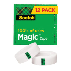 3M - Packing Tape; Tape Type: Transparent ; Color: Transparent ; Adhesive Material: Acrylic ; Width (Inch): 0.75 ; Width (mm): 19.00 ; Length: 1000" - Exact Tooling