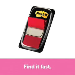 3M - Self-Stick Page Flags; Style: Flag ; Color: Red ; Size: 0.47 x 1.7 - Exact Tooling