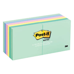 3M - Note Pads, Writing Pads & Notebooks; Writing Pads & Notebook Type: Desk Pad ; Size: 3" x 3" ; Number of Sheets: 100 ; Color: Multi-Color - Exact Tooling