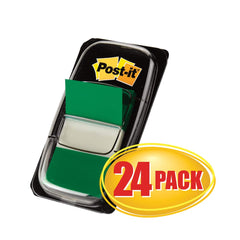 3M - Self-Stick Page Flags; Style: Flag ; Color: Green ; Size: 1 x 1.7 - Exact Tooling