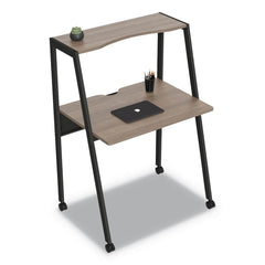 Linea Italia - Office Desks; Type: Flexible Home/Office Desk ; Center Draw: No ; Color: Mocha ; Material: Laminate ; Width (Inch): 33 ; Depth (Inch): 23-12/32 - Exact Tooling