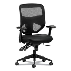 Basyx - Swivel & Adjustable Office Chairs; Type: Task Chair ; Color: Black ; Seat Material: SofThread Leather ; Height Range (Inch): 41 - Exact Tooling