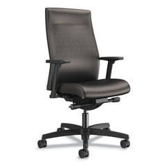 Hon - Swivel & Adjustable Office Chairs; Type: Task Chair ; Color: Black ; Seat Material: Vinyl ; Height Range (Inch): 45 ; Depth (Inch): 28-1/2 ; Width (Inch): 28 - Exact Tooling