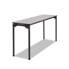 ICEBERG - Folding Tables; Type: Rectangular Folding Table ; Width (Inch): 60 ; Length (Inch): 18 ; Height (Inch): 29-1/2 ; Color: Gray/Charcoal - Exact Tooling