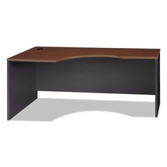 Bush Business Furniture - Office Desks; Type: Left Hand Corner Module ; Center Draw: No ; Color: Hansen Cherry/Graphite Gray ; Material: Thermally Fused Laminate Over Engineered Wood ; Width (Inch): 71-1/8 ; Depth (Inch): 35-1/2 - Exact Tooling