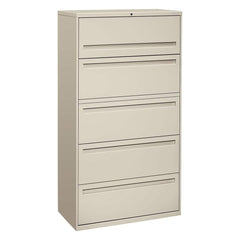 Hon - 5 Drawer Light Gray Steel Lateral File - Exact Tooling