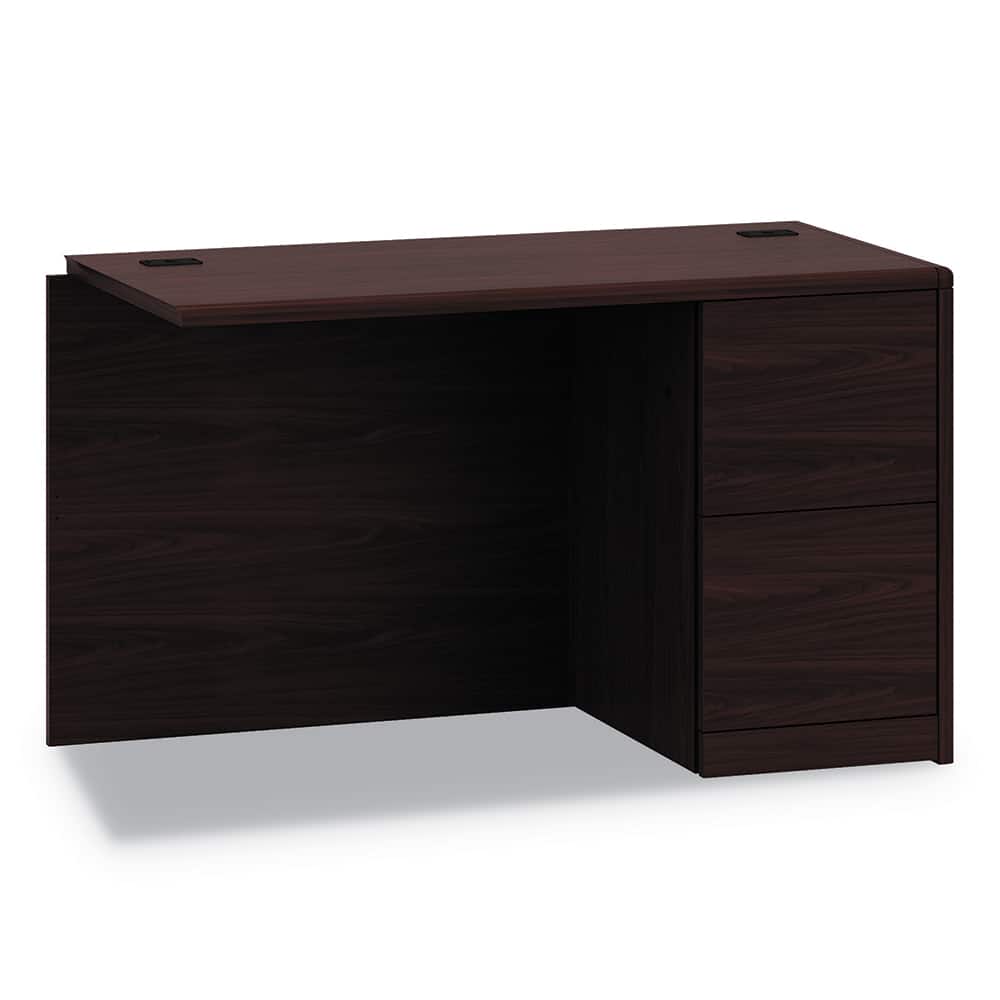 Hon - Office Cubicle Workstations & Worksurfaces; Type: Single Right Pedestal Workstation Desk ; Width (Inch): 48 ; Length (Inch): 24 ; Material: High-Pressure Laminate ; Material: High-Pressure Laminate ; Fractional Height: 29-1/2 - Exact Tooling