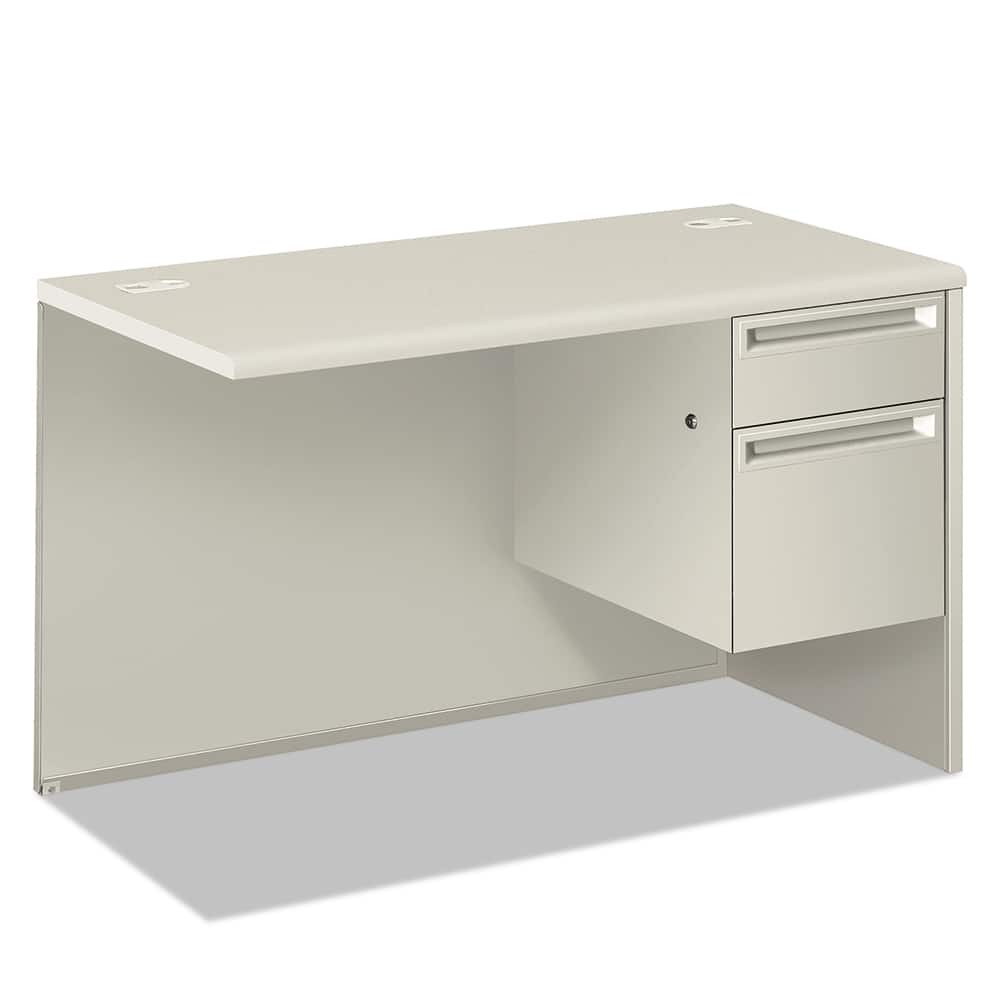 Hon - 2 Drawer Light Gray High-Pressure Laminate & Steel Pedestal File Cabinet - Exact Tooling
