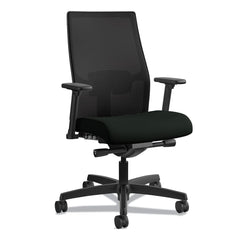 Hon - Swivel & Adjustable Office Chairs; Type: Mid-Back Chair ; Color: Black ; Seat Material: Fabric ; Height Range (Inch): 44 - Exact Tooling