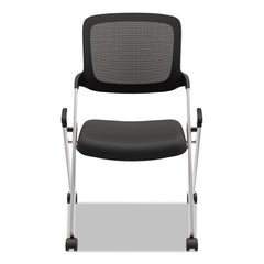 Basyx - Swivel & Adjustable Office Chairs; Type: Nesting ; Color: Black/Silver ; Seat Material: Fabric ; Height Range (Inch): 35 ; Depth (Inch): 26 ; Width (Inch): 18 - Exact Tooling