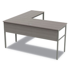 Linea Italia - Office Desks; Type: Workstation ; Center Draw: No ; Color: Ash ; Material: Steel Base; Laminate Worksurface ; Width (Inch): 59 ; Depth (Inch): 59 - Exact Tooling
