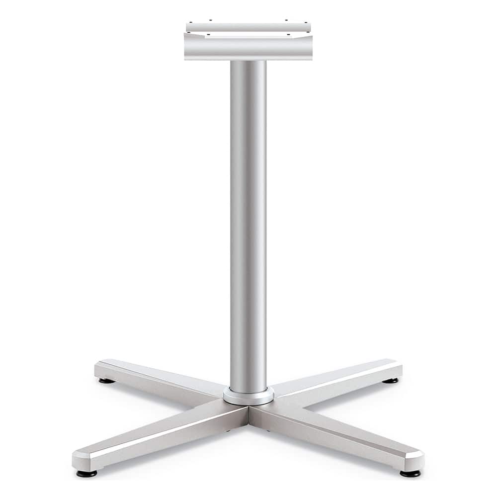 Hon - Stationary Tables; Type: Leg Base ; Material: Aluminum ; Color: Textured Silver ; Height (Inch): 27-7/8 ; Width (Inch): 31-61/64 ; Overall Width: 32 - Exact Tooling
