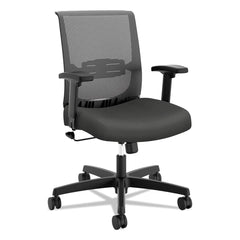 Hon - Swivel & Adjustable Office Chairs; Type: Mid-Back Chair ; Color: Gray/Black ; Seat Material: Fabric ; Height Range (Inch): 35 - Exact Tooling