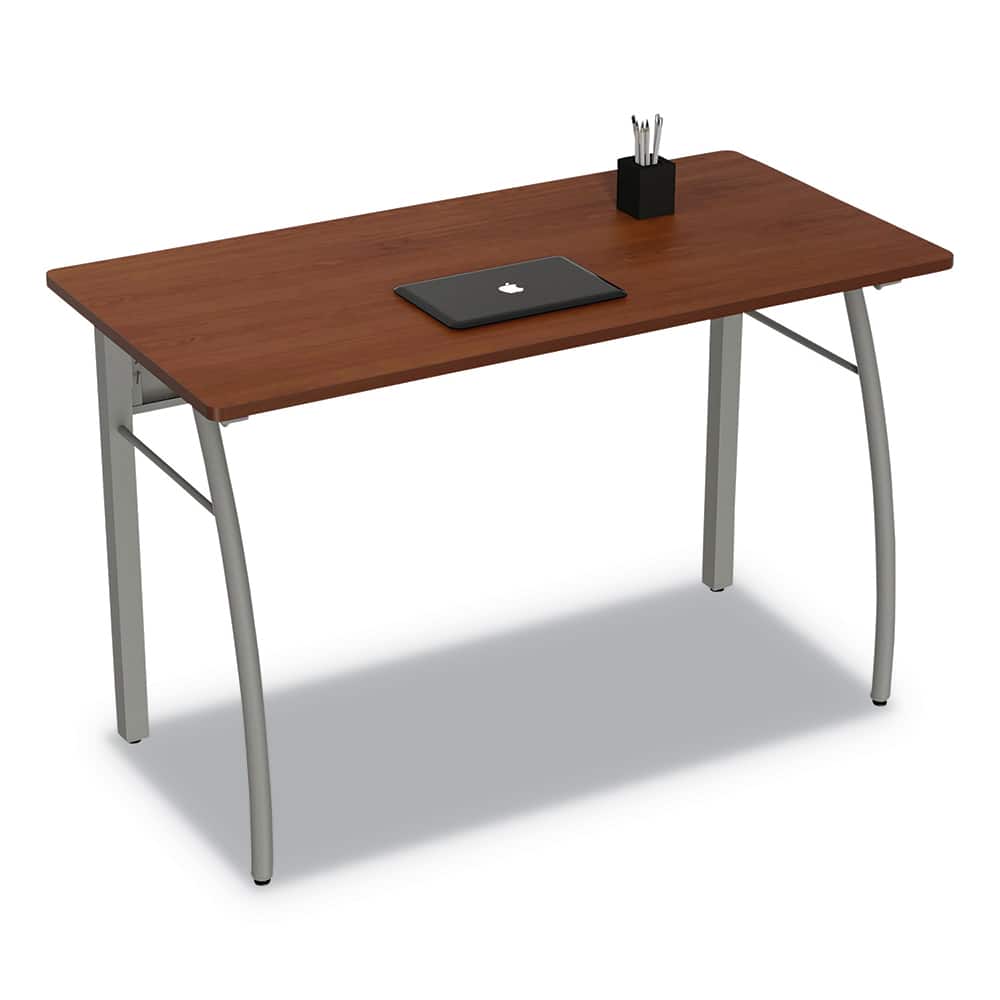 Linea Italia - Office Desks; Type: Rectangular Desk ; Center Draw: No ; Color: Cherry ; Material: Steel Base; Laminate Worksurface ; Width (Inch): 47-1/4 ; Depth (Inch): 23-6/8 - Exact Tooling
